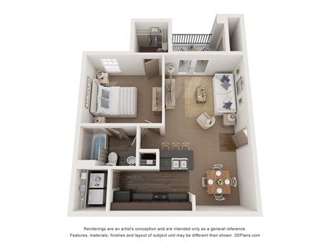 One Bedroom Floor Plan